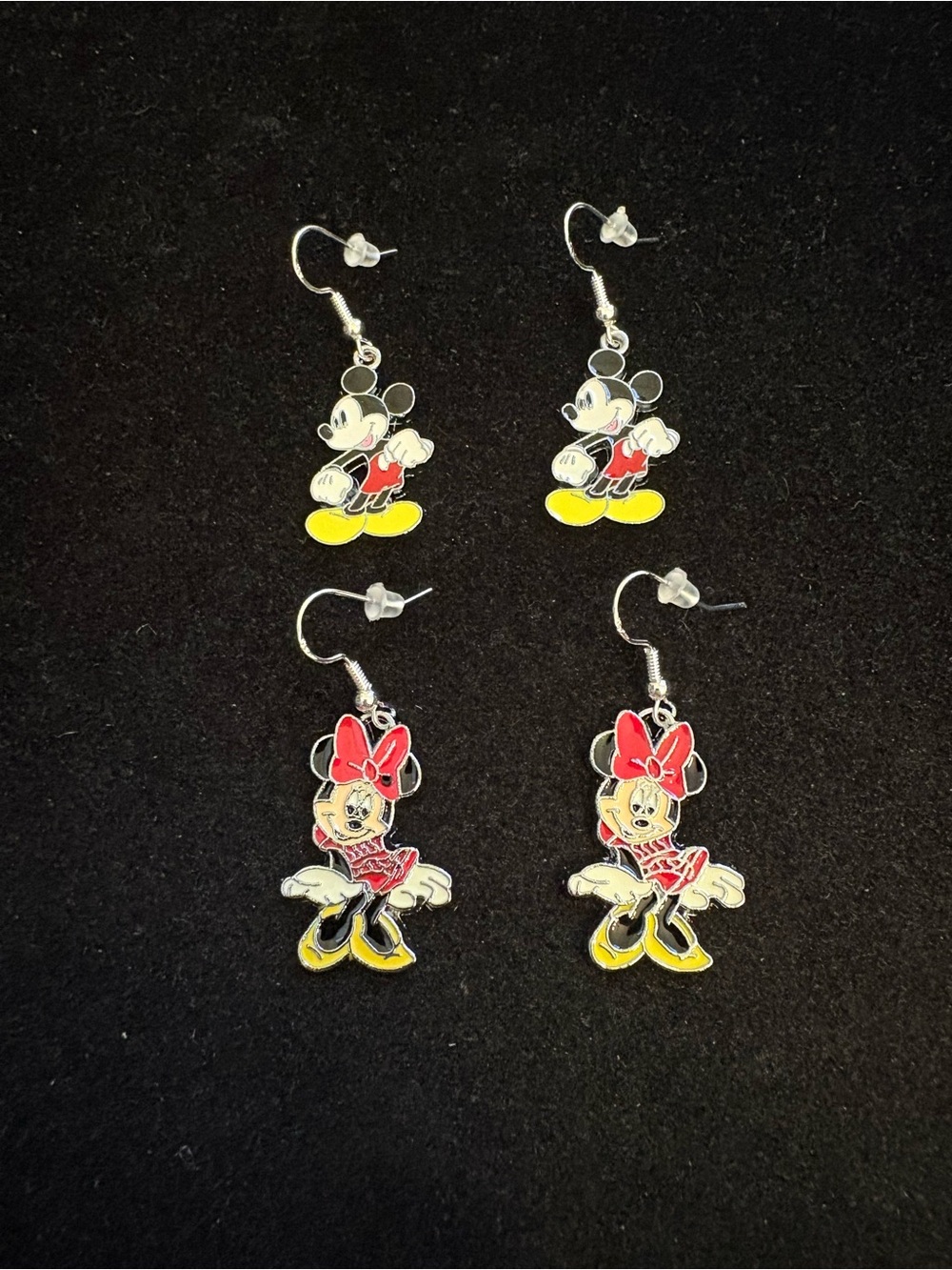 Mickey & Minnie dangle Earrings - 2 pair